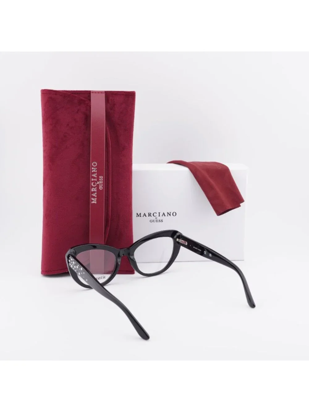 Guess by Marciano GM50016 001 Cat Eye Eyeglasses 53mm - Black